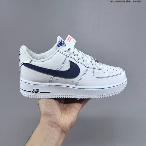 Nike Air Force 1 Low White Navy Blue EU 36-45 Sneaker - Unisex (BS-61424)