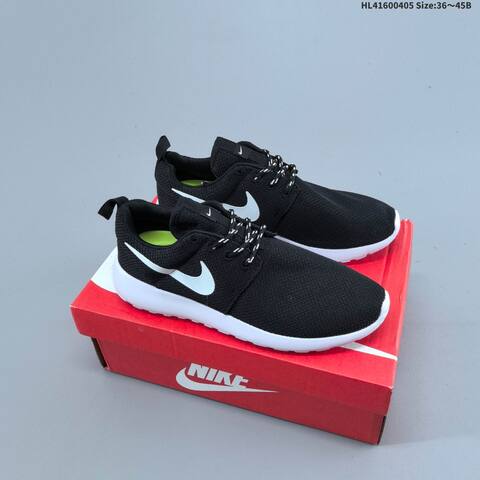 Nike Roshe Run Black White Neon Green EU 36-45 Running Shoe - Unisex (BS-60928)