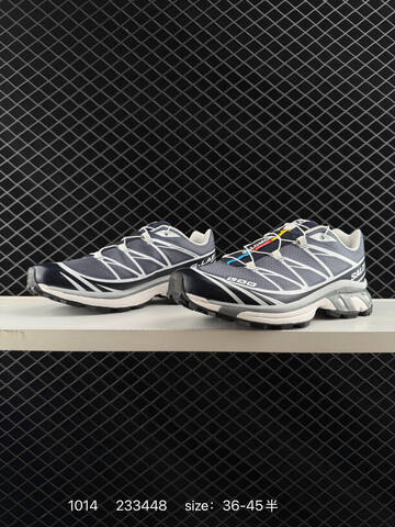 Salomon XT-6 Navy Grey White Black EU 36-45 Trail Shoe Trail Running Sneakers - Unisex (BS-85960)