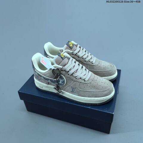 Nike Air Force 1 07 LV8 Light Gray Dark Gray Cream EU 36-45 Sneaker - Unisex (BS-61711)