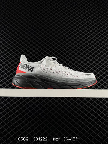 HOKA ONE ONE Challenger ATR 7 Light Grey Black Red EU 36-45 Running Shoe Running Sneakers - Unisex (BS-86235)