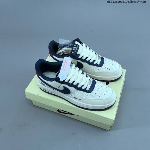 Nike Air Force 1 07 Low Off White Dark Blue Burgundy EU 36-45 Sneaker - Unisex (BS-59891)