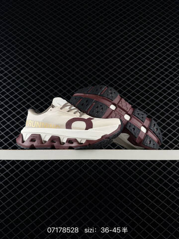 On Cloudmonster 3 Hyper Cream Maroon Taupe Black EU 36-45 Running Shoe Running Sneakers - Unisex (BS-85029)