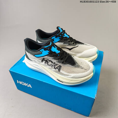HOKA ONE ONE Mach X 3 White Black Blue Cream EU 36-45 Running Shoe Running Sneakers - Unisex (BS-69451)