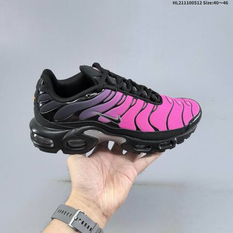 Nike Air Max Plus Black Pink Purple Silver EU 40-46 Running Shoe - Men's (BS-60387)