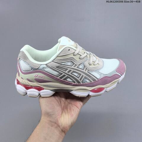 Asics GEL-NYC White Silver Beige Pink EU 36-45 Running Shoe Running Sneakers - Unisex (BS-69016)