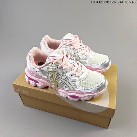 ASICS GEL NYC AHAR 1203A571 100 White Pink Silver Cream EU 36 46 Running Shoe EU 36-46 Running Sneakers - Unisex (BS-69225)