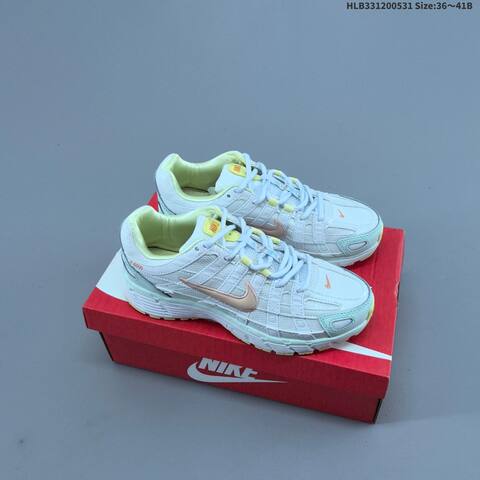 Nike P-6000 White Light Blue Light Yellow Peach EU 36-45 Running Shoe - Unisex (BS-60053)