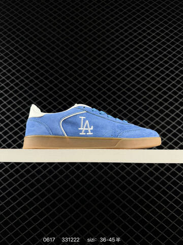 MLB LA Dodgers Suede Skate Sneaker Blue White Gum Brown EU 36-45 Skate Shoe Skate Sneakers - Unisex