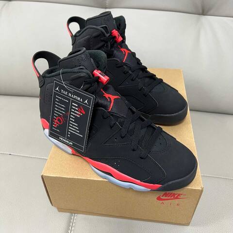 Jordan Air Jordan 6 Retro Infrared Black Infrared Red White Basketball Shoe (BS-87303)