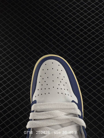 Jordan Air Jordan 1 Retro High OG White Navy Black Pale Yellow EU 36-45 Basketball Shoe - Unisex (BS-81048)