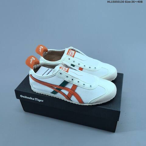Onitsuka Tiger Mexico 66 Paraty Slip On White Black Orange Green Cream EU 36 45 Sneaker EU 36-45 Casual Sneakers - Unisex (BS-69027)