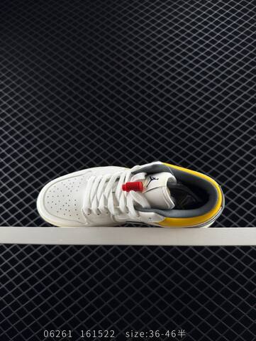 Jordan Air Jordan 1 Low Premium White Yellow Grey Red Black EU 36-46 Sneaker - Unisex (BS-81143)