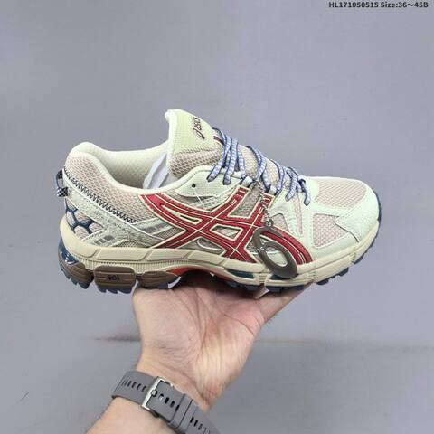 ASICS GEL-KAHANA 8 Cream Beige Red Blue EU 36-45 Trail Shoe Trail Running Sneakers - Unisex (BS-68837)