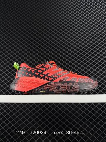 HOKA ONE ONE Mafate Speed 2 Red Black Neon Green EU 36-45 Trail Shoe Trail Running Sneakers - Unisex (BS-86380)