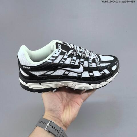 Nike P-6000 Black White Light Gray EU 36-45 Running Shoe - Unisex (BS-60962)