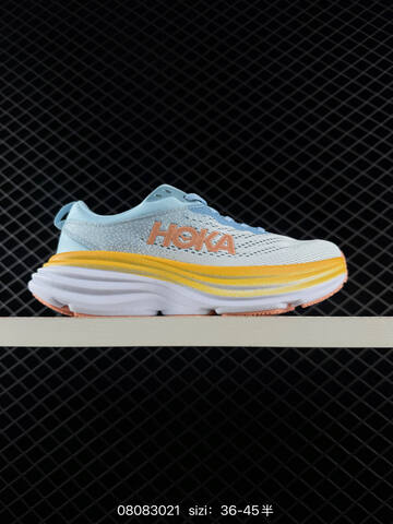 HOKA Rincon 4 Light Blue White Yellow Peach EU 36-45 Running Shoe Running Sneakers - Unisex (BS-86118)