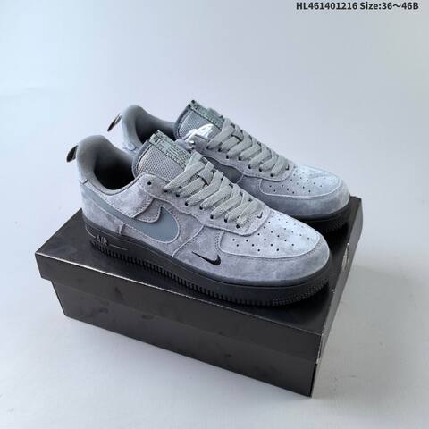 Nike Air Force 1 Low Grey Black White Dark Blue EU 36-46 Sneaker - Unisex (BS-62629)