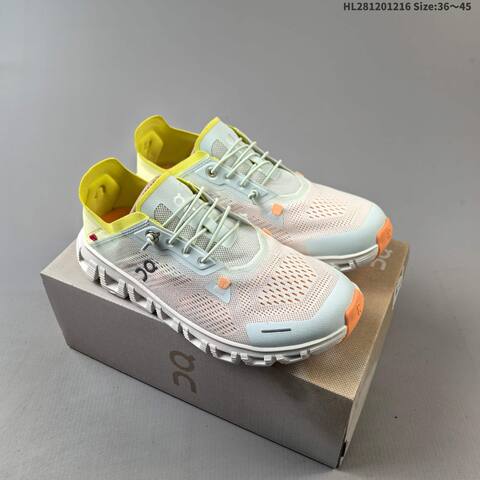 On Cloud 6 Coast Beige Orange White EU 36-45 Running Shoe Running Sneakers - Unisex (BS-69739)