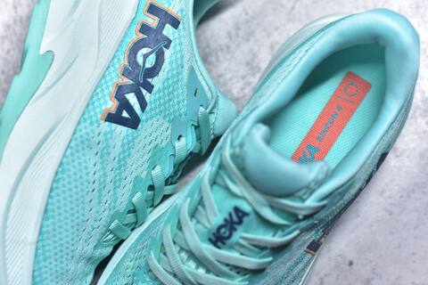 HOKA Rincon 4 Mint Green Navy Orange White Running Shoe Running Sneakers (BS-59410)