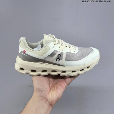 On Cloudvista 2 Waterproof Cream Grey Off White EU 36-45 Trail Shoe Trail Running Sneakers - Unisex (BS-69660)