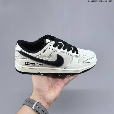 Nike Dunk SB Low Supreme Off White Black EU 36-45 Skate Shoe - Unisex (BS-60142)