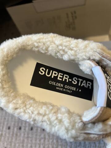 Golden Goose Super Star Sabot Shearling Mule Beige White Cream Skate Shoe (BS-87455)