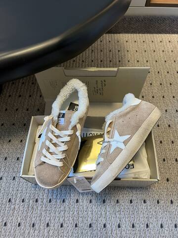 Golden Goose Super Star Sabot Shearling Beige White Cream EU 36 Sneaker - Women's (BS-87454)