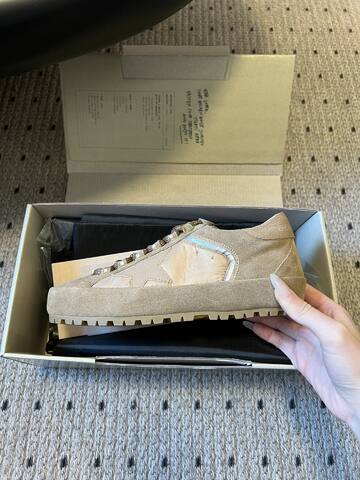 Golden Goose GGDB GGD Golden Goose Beige Light Brown White Sneaker (BS-87467)