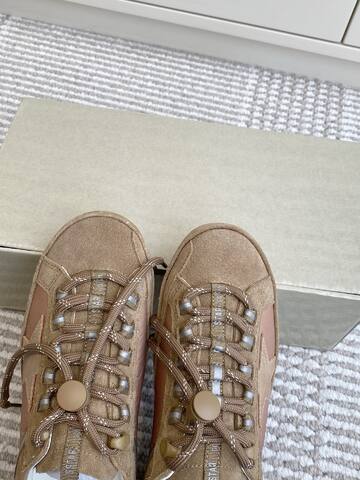 Golden Goose Super Star Tan Light Pink White Brown Sneaker (BS-87410)