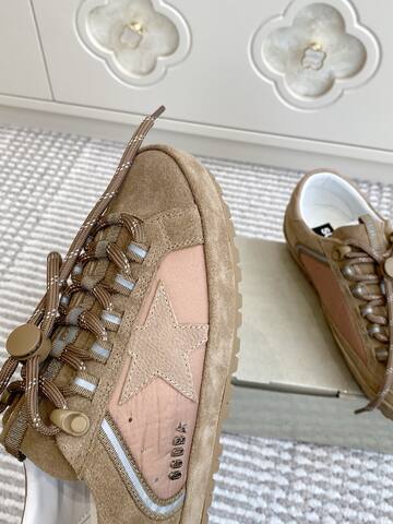 Golden Goose Super Star Tan Light Pink White Brown Sneaker (BS-87410)