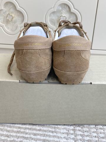 Golden Goose Super Star Tan Light Pink White Brown Sneaker (BS-87410)
