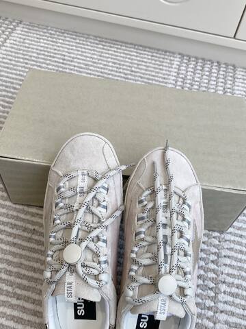 Golden Goose Super Star Light Pink Silver Off White Brown Sneaker (BS-87409)