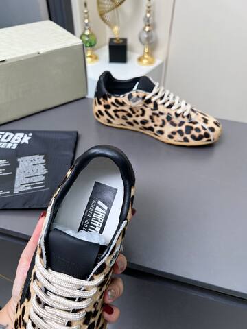 Golden Goose Running Marathon Beige Black Brown Sneaker (BS-87364)