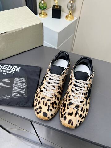 Golden Goose Running Marathon Beige Black Brown Sneaker (BS-87364)