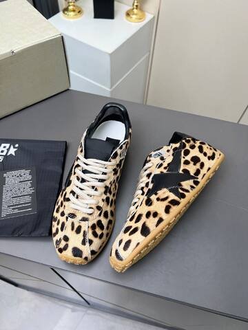 Golden Goose Running Marathon Beige Black Brown Sneaker (BS-87364)