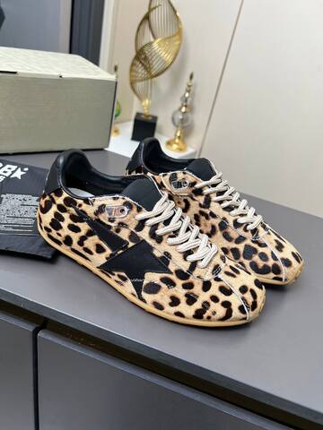 Golden Goose Running Marathon Beige Black Brown Sneaker (BS-87364)
