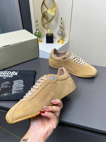 Golden Goose Running Marathon Tan Silver Gum Beige Sneaker (BS-87365)