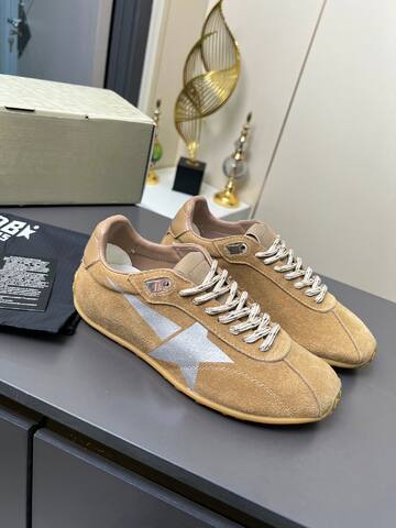 Golden Goose Running Marathon Tan Silver Gum Beige Sneaker (BS-87365)