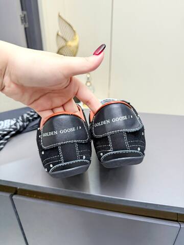 Golden Goose Truestar Black Silver Orange Skate Shoe (BS-87372)