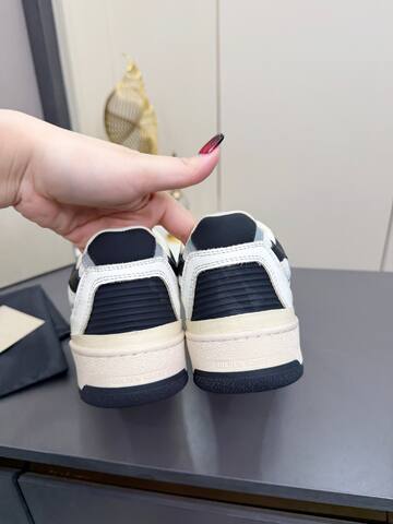 Golden Goose Forty2 White Black Cream Grey Skate Shoe (BS-87369)