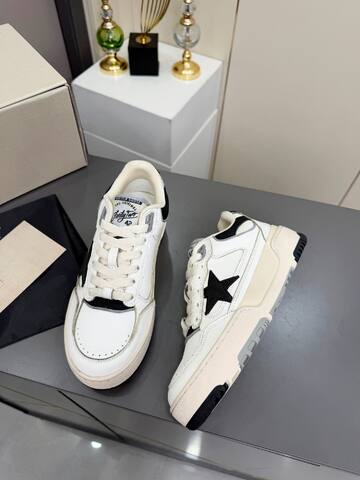Golden Goose Forty2 White Black Cream Grey Skate Shoe (BS-87369)