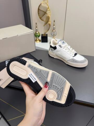 Golden Goose Forty2 White Black Grey Beige Skate Shoe (BS-87368)
