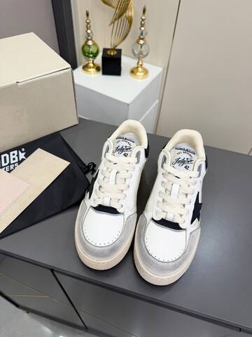 Golden Goose Forty2 White Black Grey Beige Skate Shoe (BS-87368)