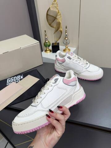 Golden Goose Forty2 White Pink Grey Off White Skate Shoe (BS-87370)