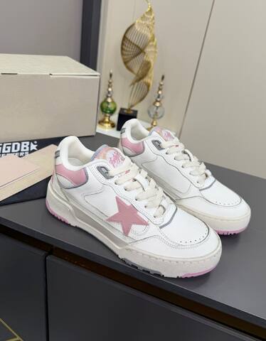 Golden Goose Forty2 White Pink Grey Off White Skate Shoe (BS-87370)