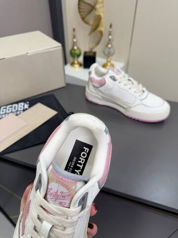 Golden Goose Forty2 White Pink Grey Off White Skate Shoe (BS-87370)