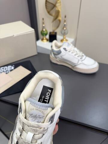 Golden Goose Forty2 White Grey Cream Sneaker (BS-87367)