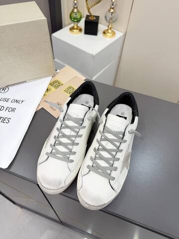 Golden Goose Superstar White Grey Black Skate Shoe (BS-87383)