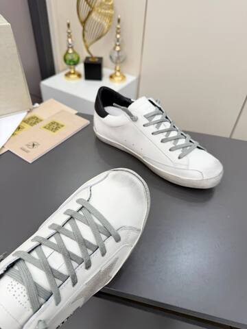 Golden Goose Superstar White Grey Black Skate Shoe (BS-87383)